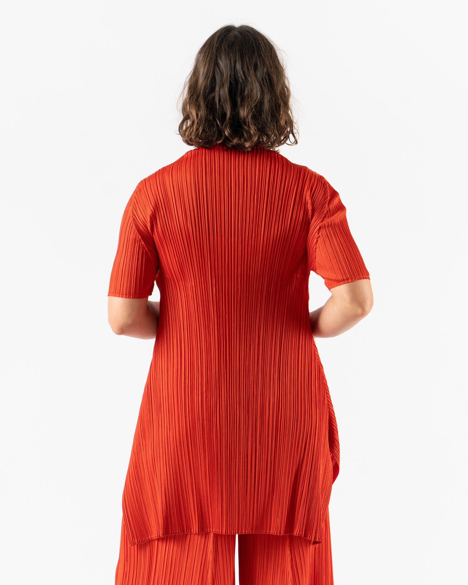 Pleats Please Issey Miyake Monthly Colors July in Bright Red