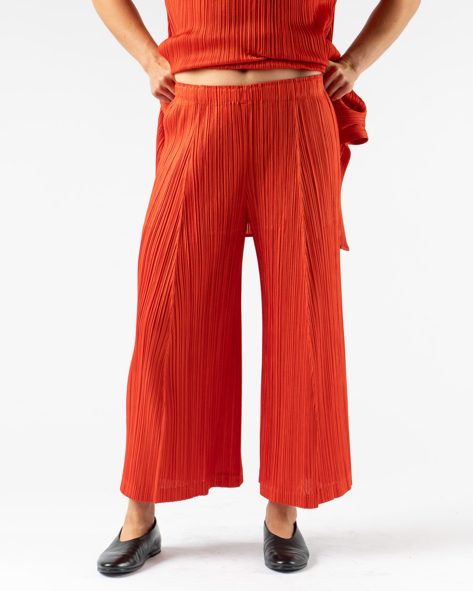 Pleats Please Issey Miyake Thicker Bottoms 1 in Bright Red