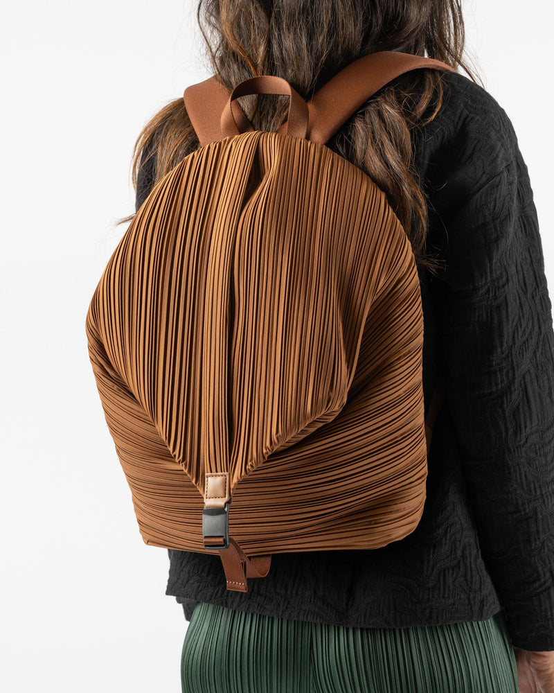 Pleats-Please-Issey-Miyake-Pleats-Backpack-in-Brown-Santa-Barbara-Boutique-Jake-and-Jones-Sustainable-Fashion