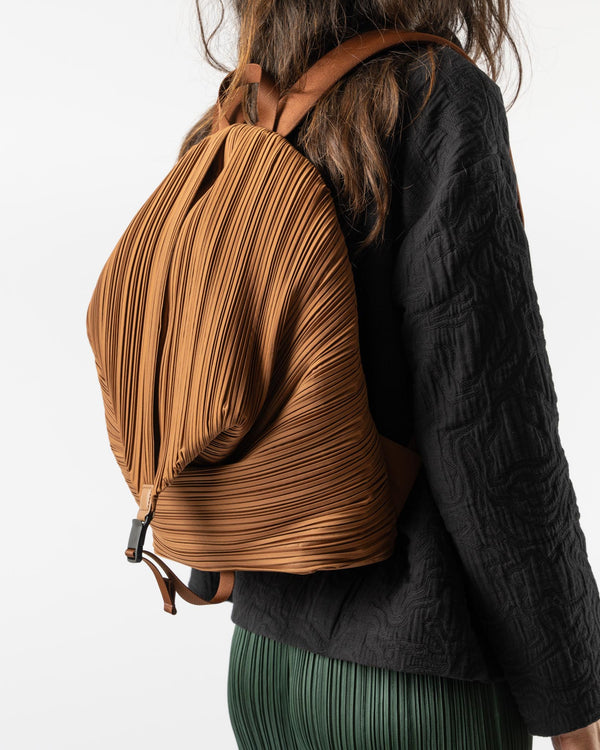 Pleats-Please-Issey-Miyake-Pleats-Backpack-in-Brown-Santa-Barbara-Boutique-Jake-and-Jones-Sustainable-Fashion