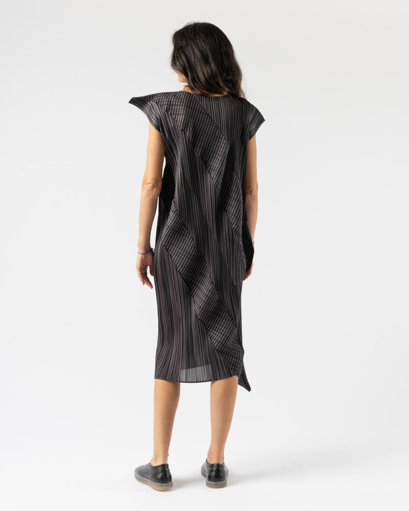 Pleats Please Issey Miyake Cosmic Rays Dress in Gray