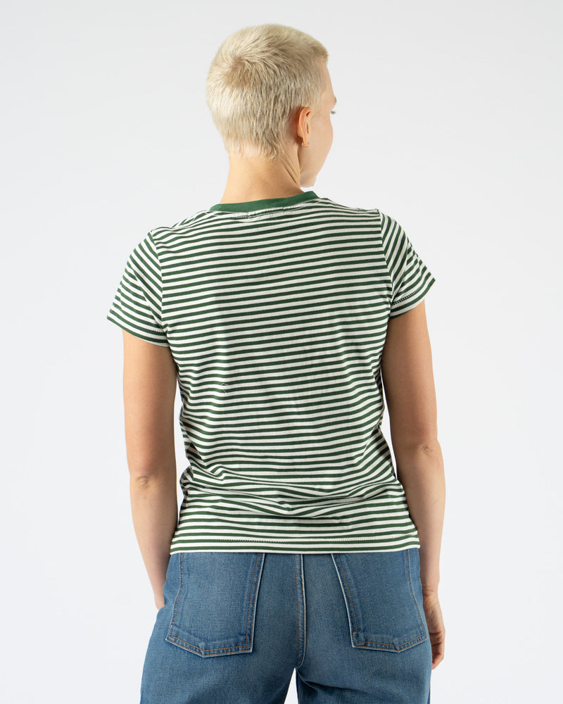 Alex Mill Prospect Tee in Green/White