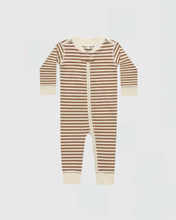 Quincy Mae Zip Long Sleeve Sleeper in Cinnamon