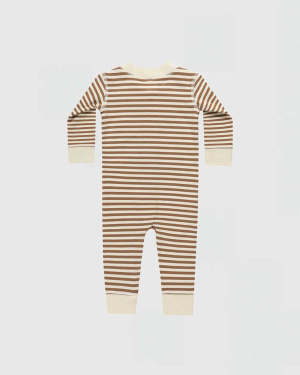 Quincy Mae Zip Long Sleeve Sleeper in Cinnamon