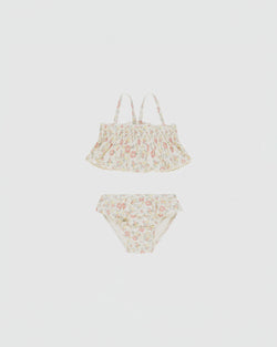 Quincy Mae Smocked Ruffled Bikini in Bloom