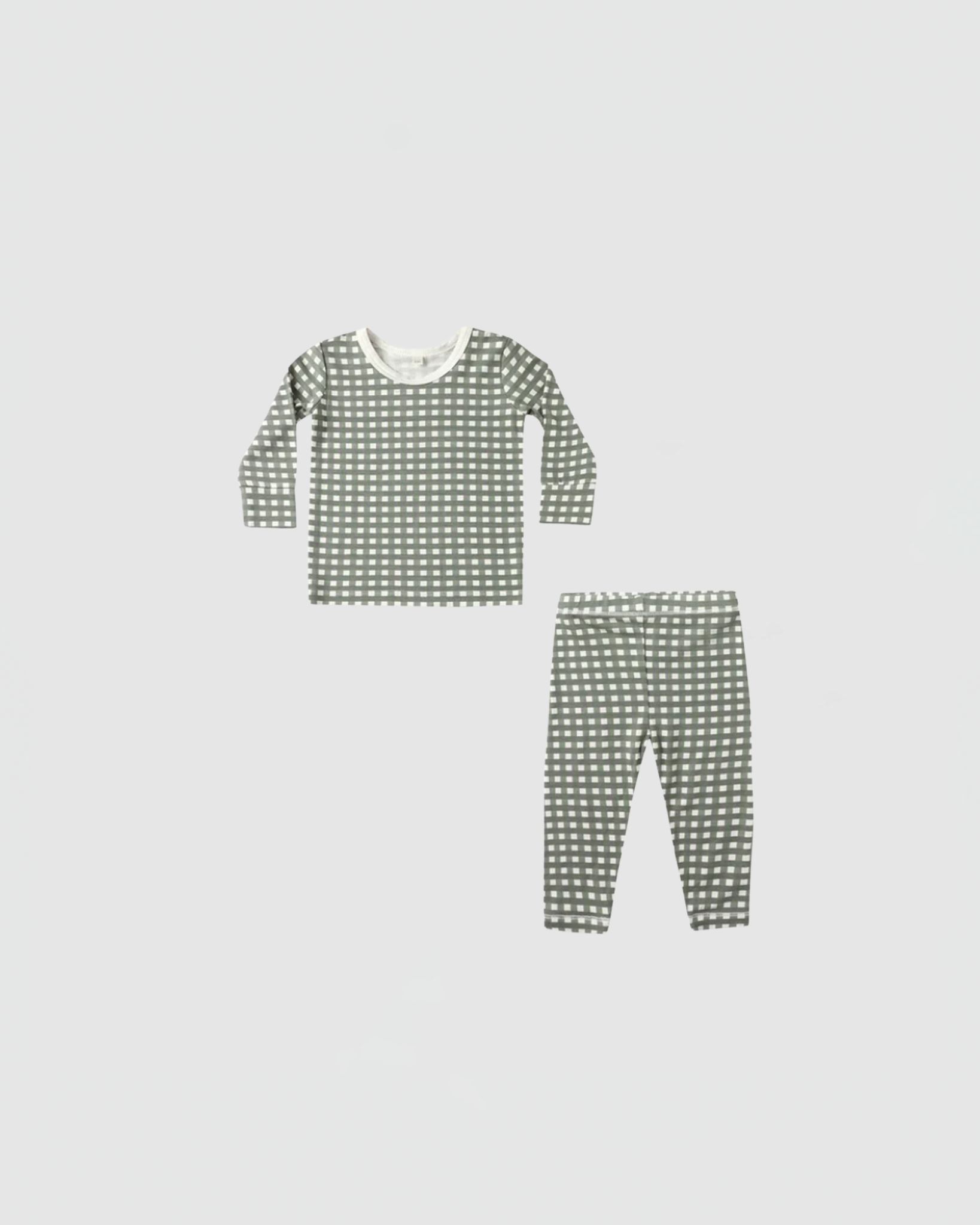 Quincy Mae Bamboo Pajama Set in Forest Check