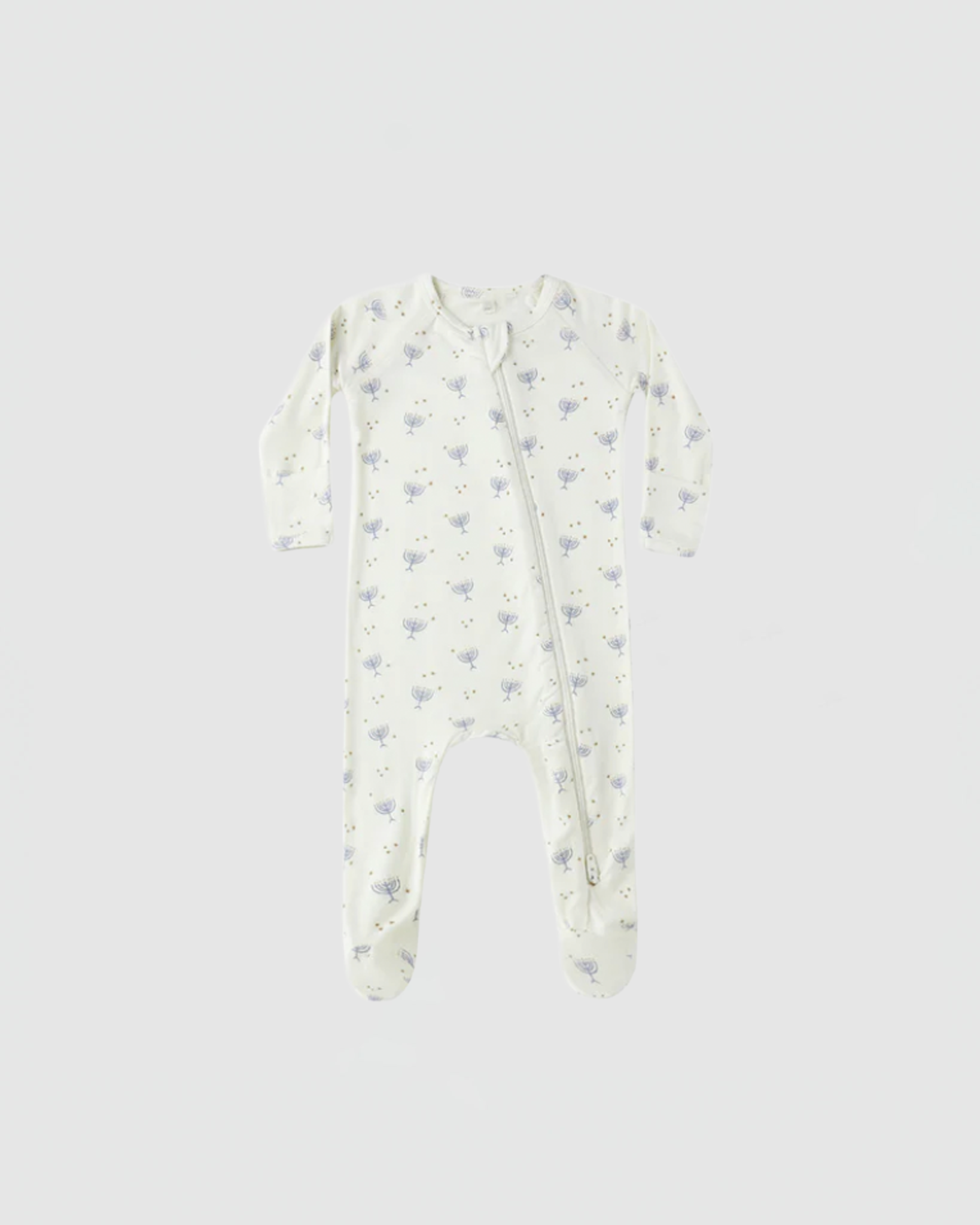 Quincy Mae Hanukkah Bamboo Zip Footie