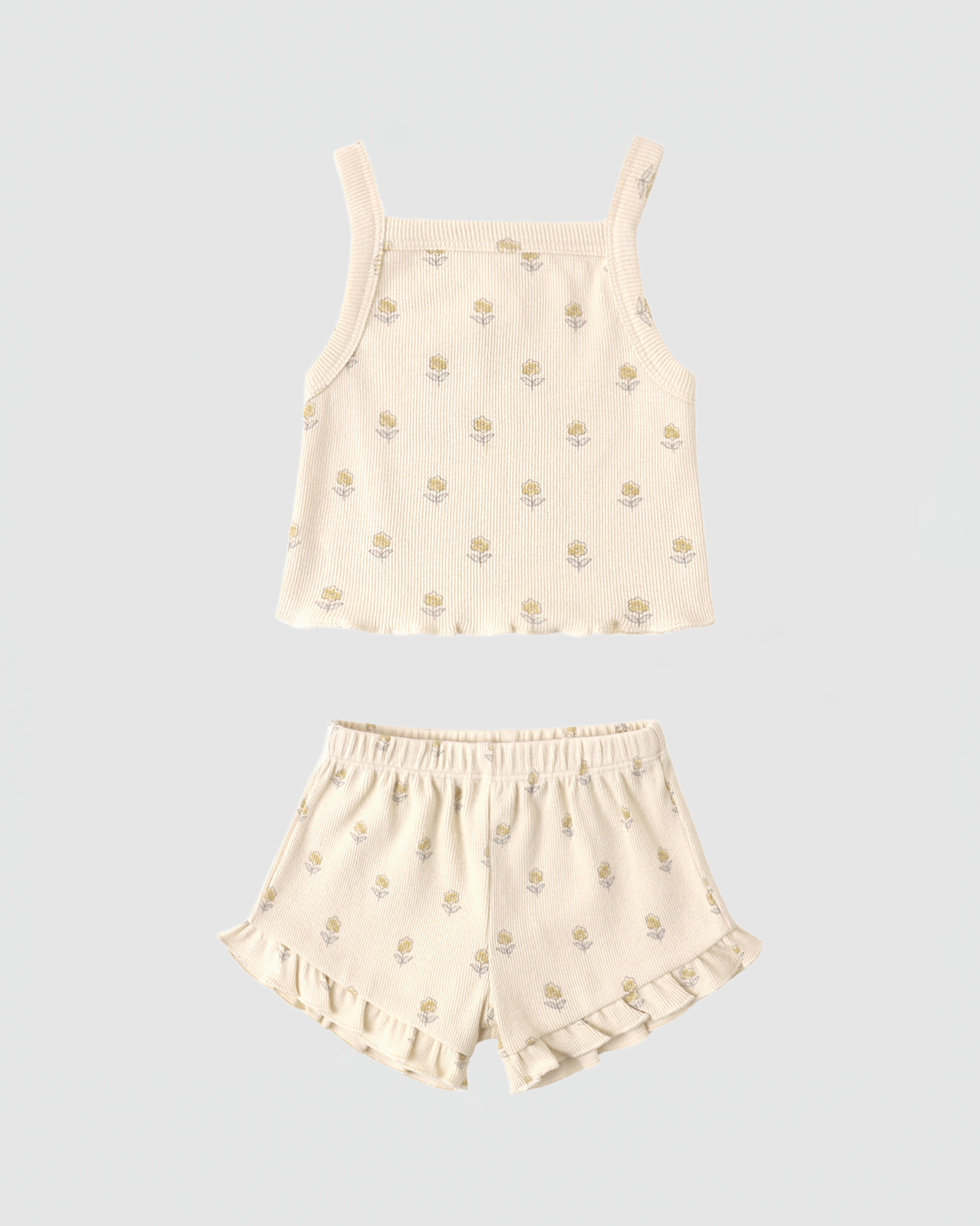 Quincy Mae Evie Tank + Shortie Set In Buttercup
