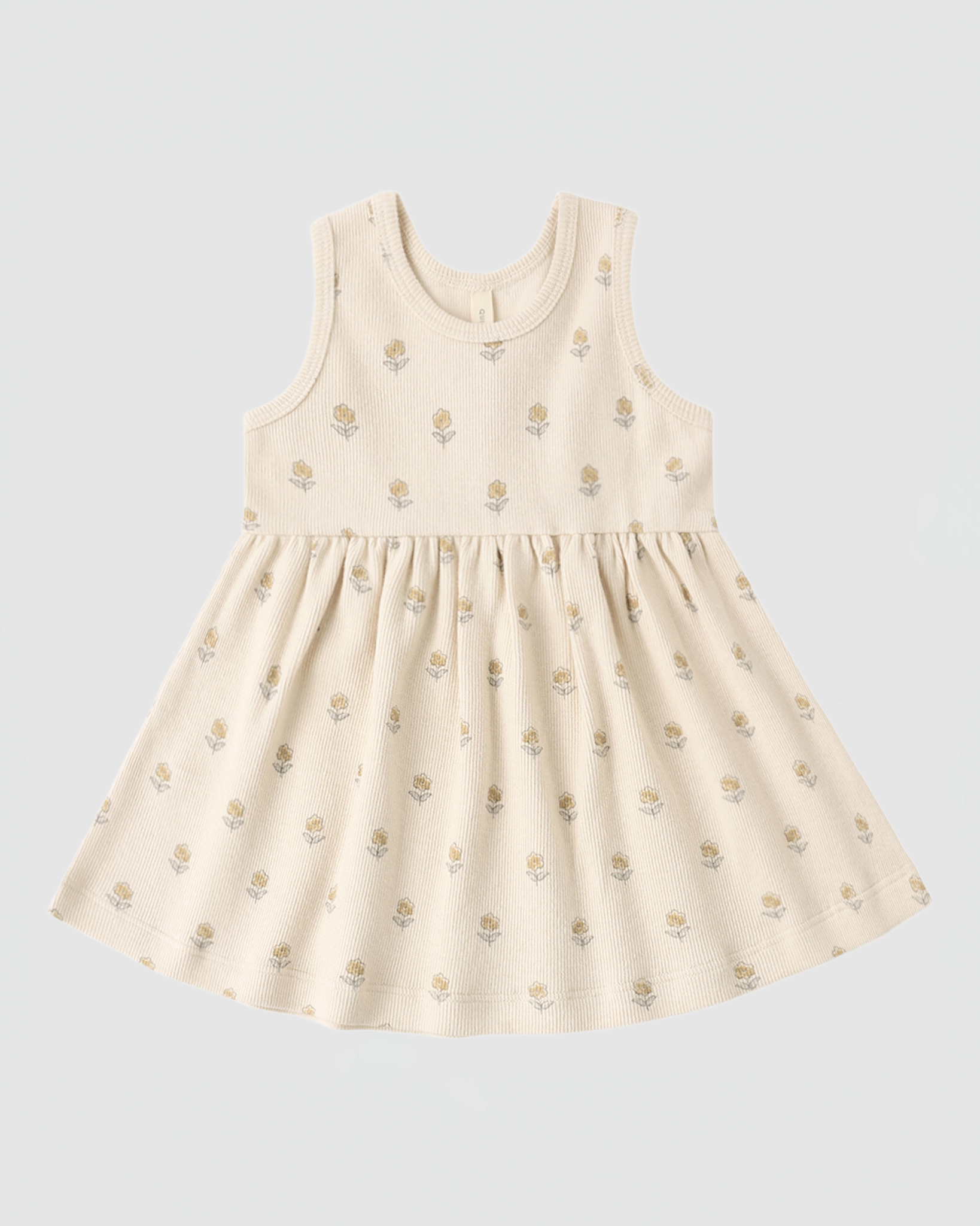 Quincy Mae Ribbed Tank Dress In Buttercup