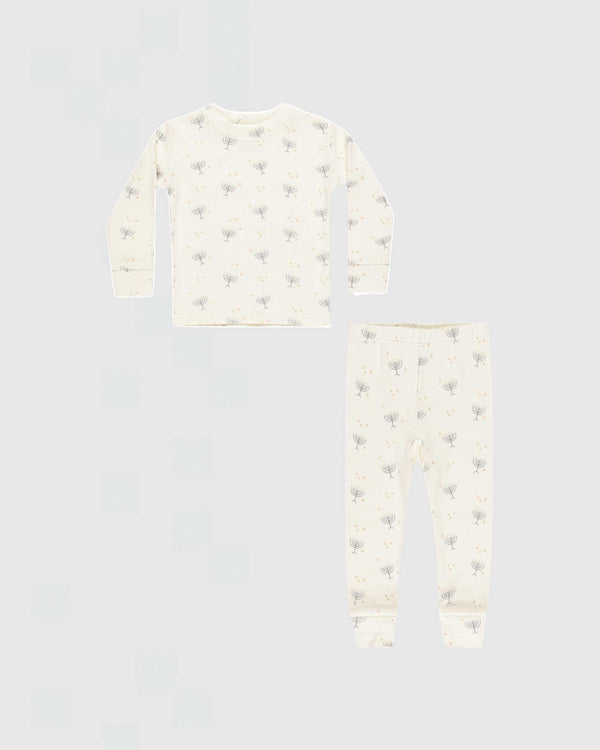 Rylee + Cru Organic Long Sleeve Pajama Set in Hanukkah