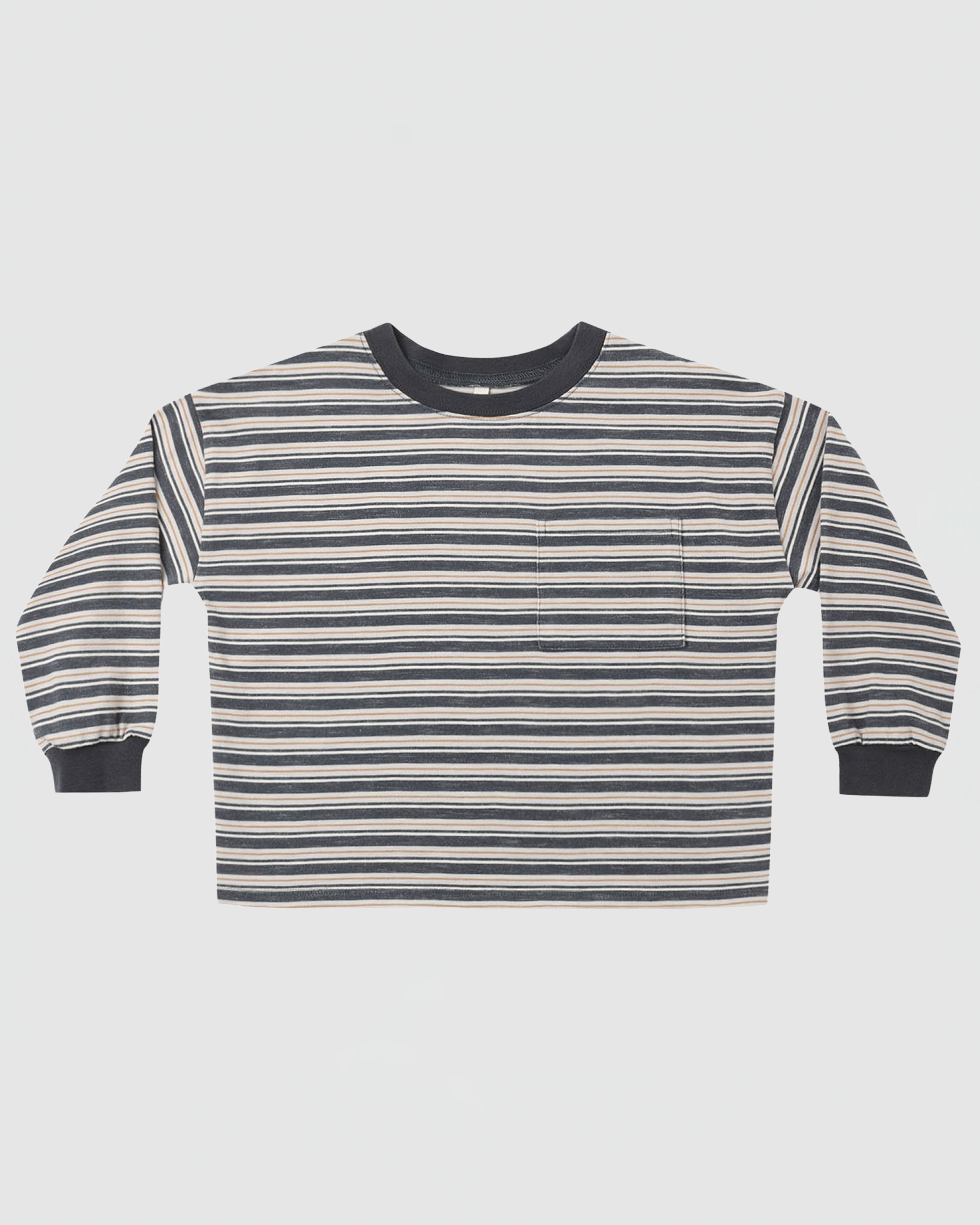 Rylee + Cru Relaxed Long Sleeve Tee in Blue Stripe