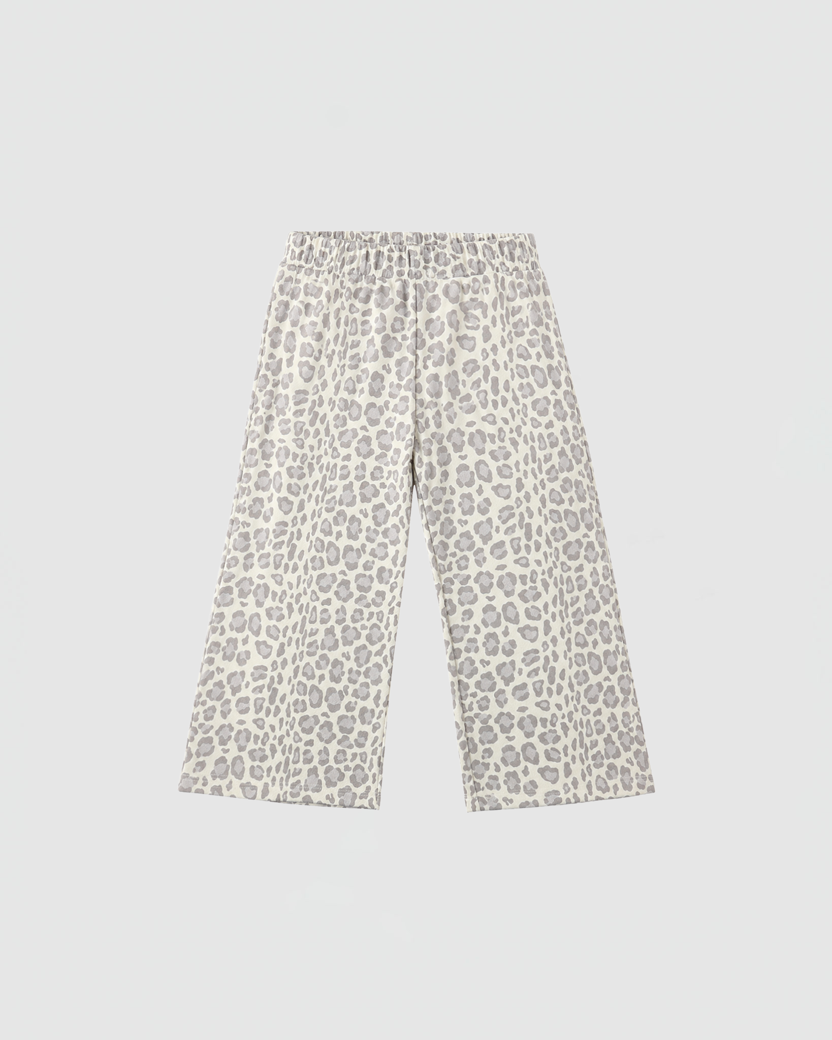 Rylee + Cru Wide Leg Sweatpant in Blue Leopard