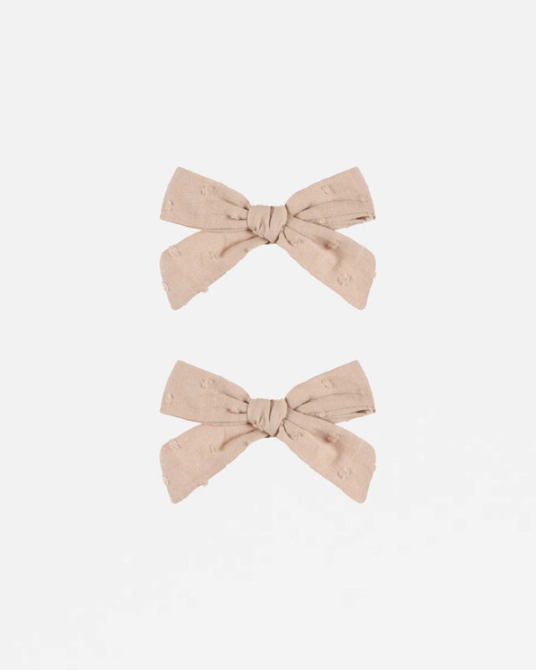 Rylee + Cru Bows, Set of 2 in Rose