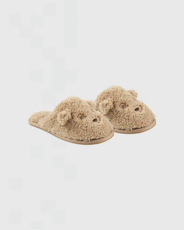 Rylee + Cru Gold Bear Slippers