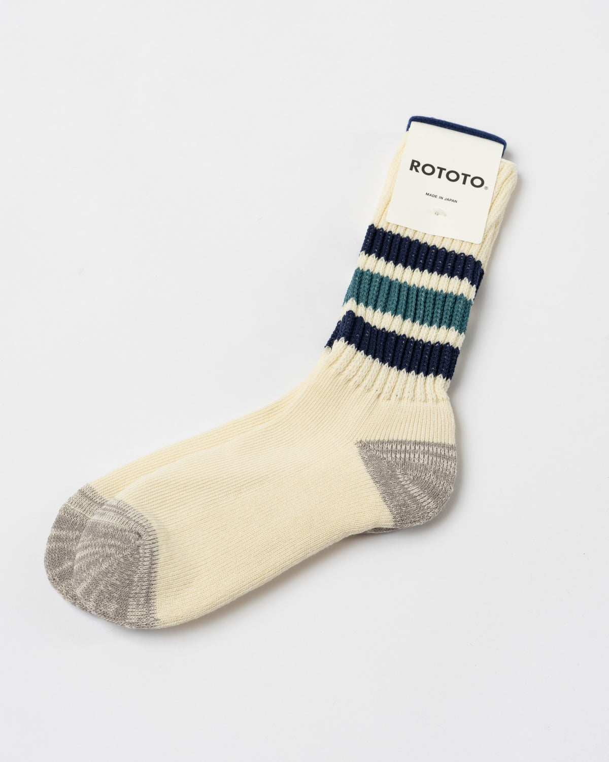 ROTOTO 1255 Socks Navy/NW Green