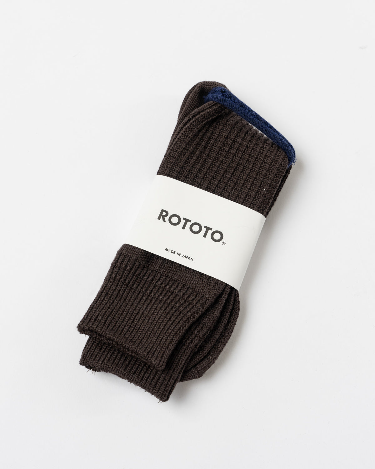 ROTOTO R1110 Socks in Dark Brown