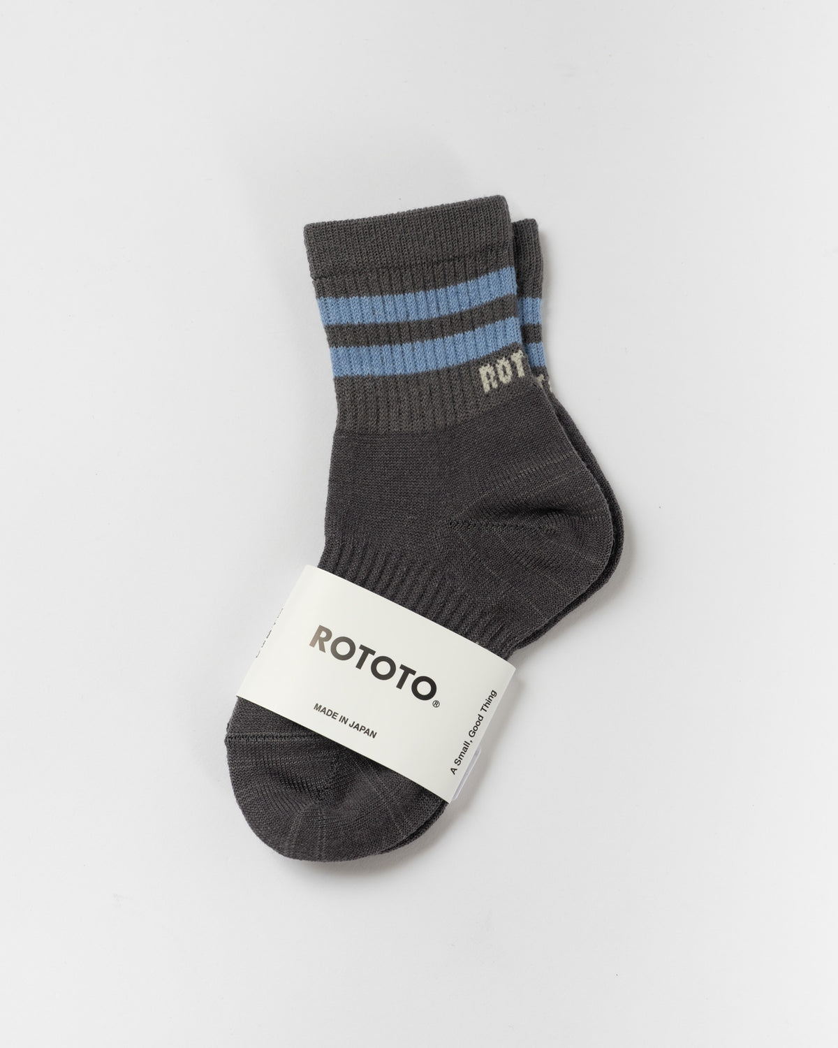ROTOTO R3015 Kids Sock in Dark Grey/Light Blue