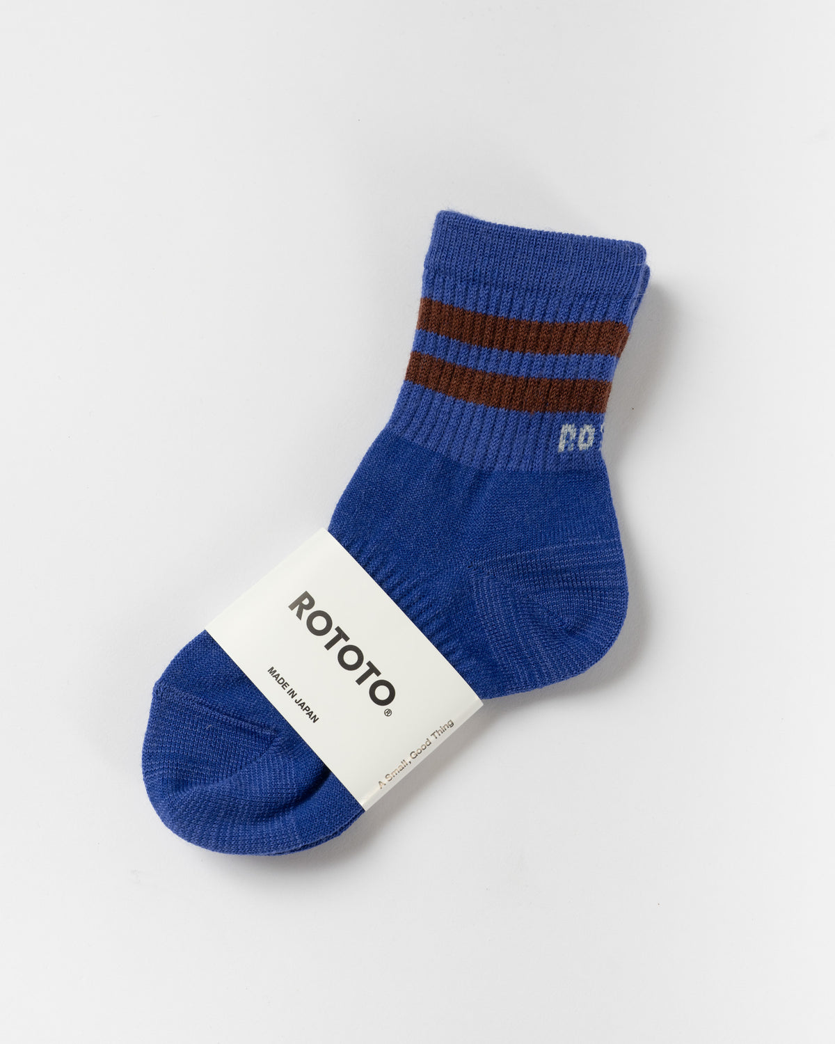 ROTOTO R3015 Kids Sock in Dark Blue/Brown