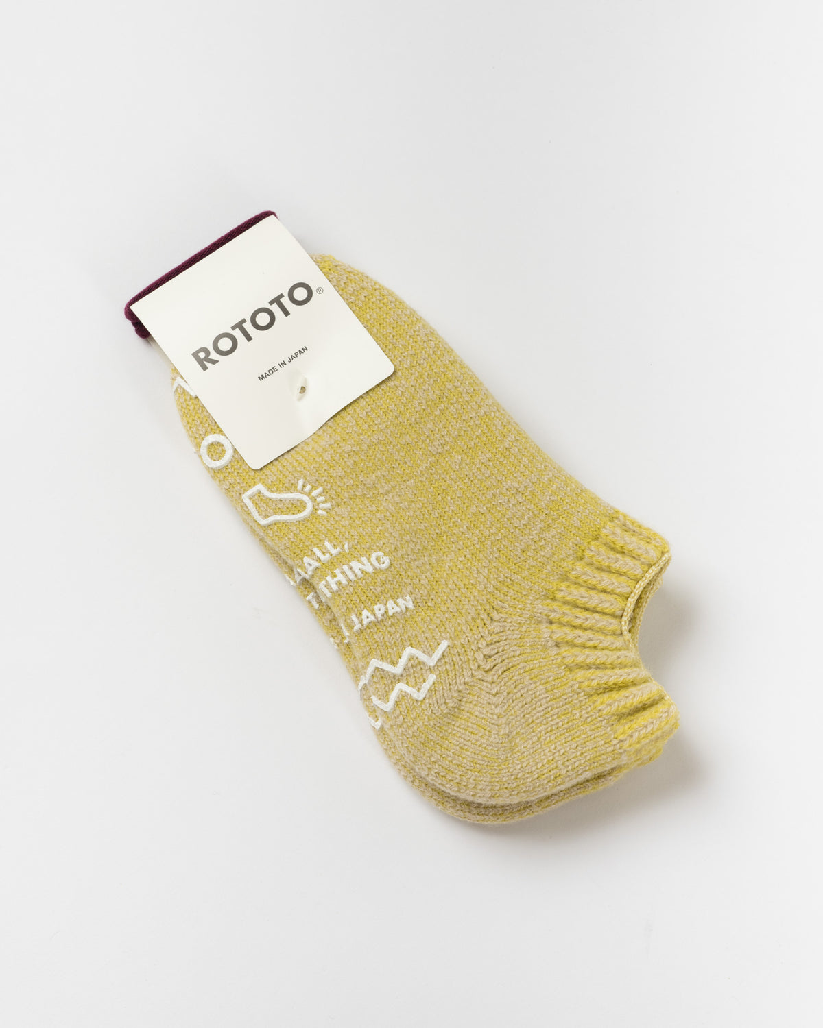 ROTOTO R1488 Sock in Ivory/Lime