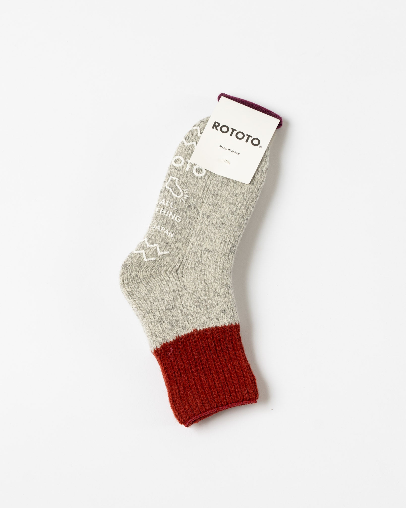 ROTOTO 1618 Retro Winter Room Socks in Terracotta