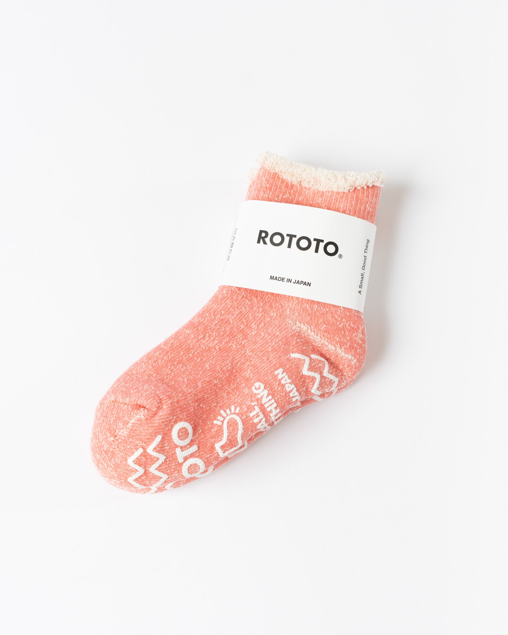 ROTOTO 3012 Kids Double Face Room Socks in Pink