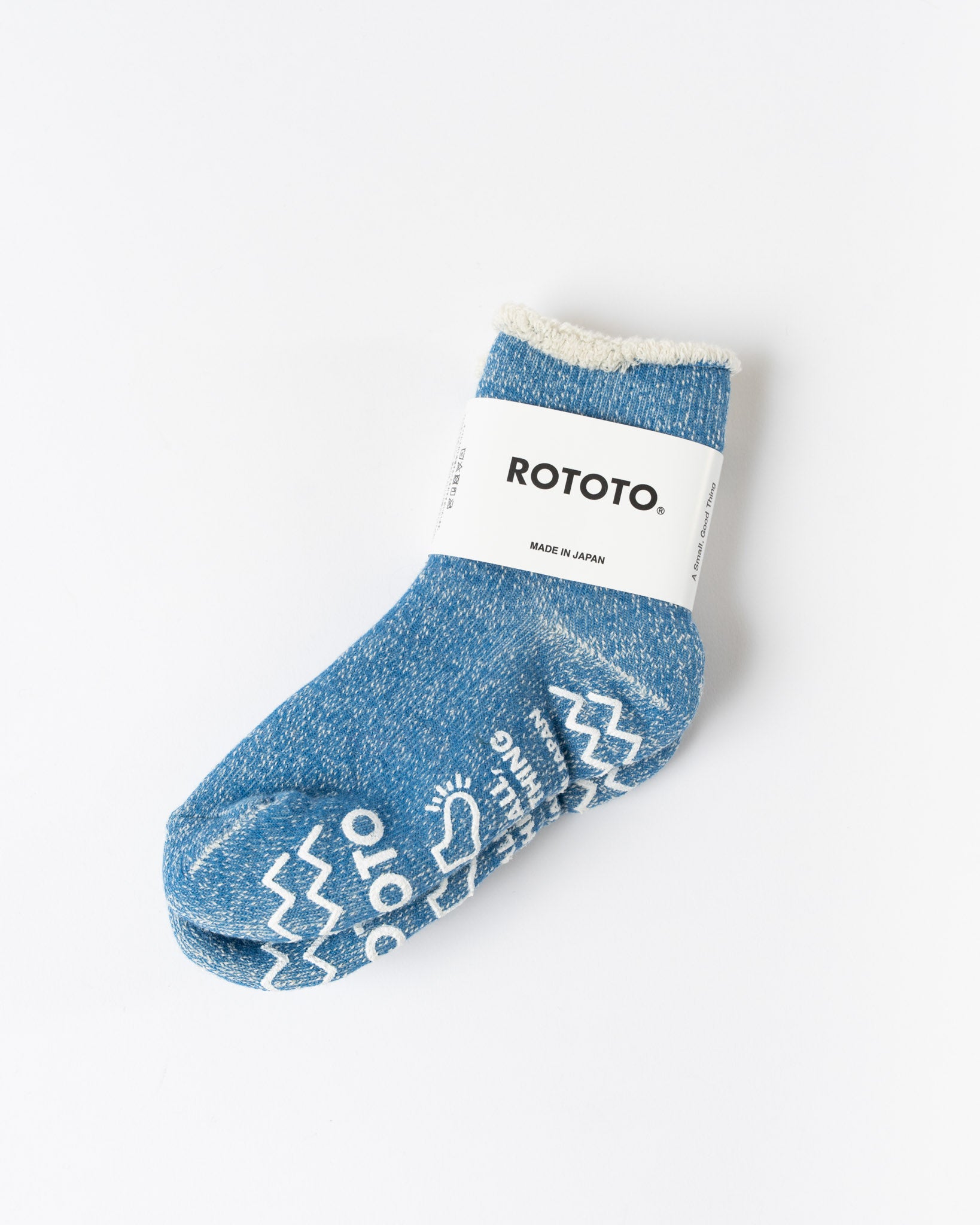 ROTOTO 3012 Kids Double Face Room Socks in Blue