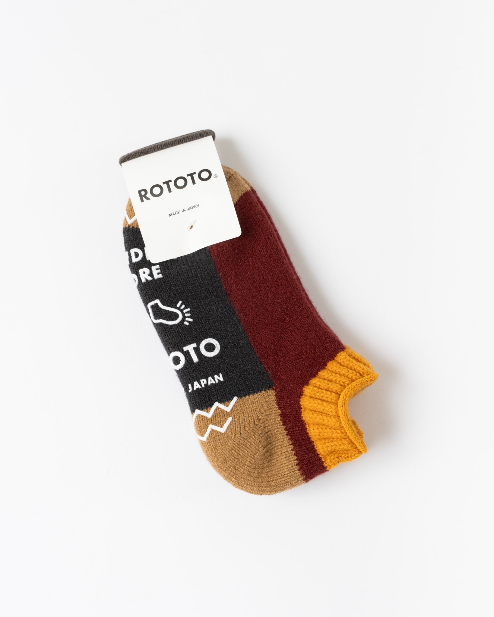 ROTOTO 1545 Pile Sockslipper Multi in Gold/Maroon