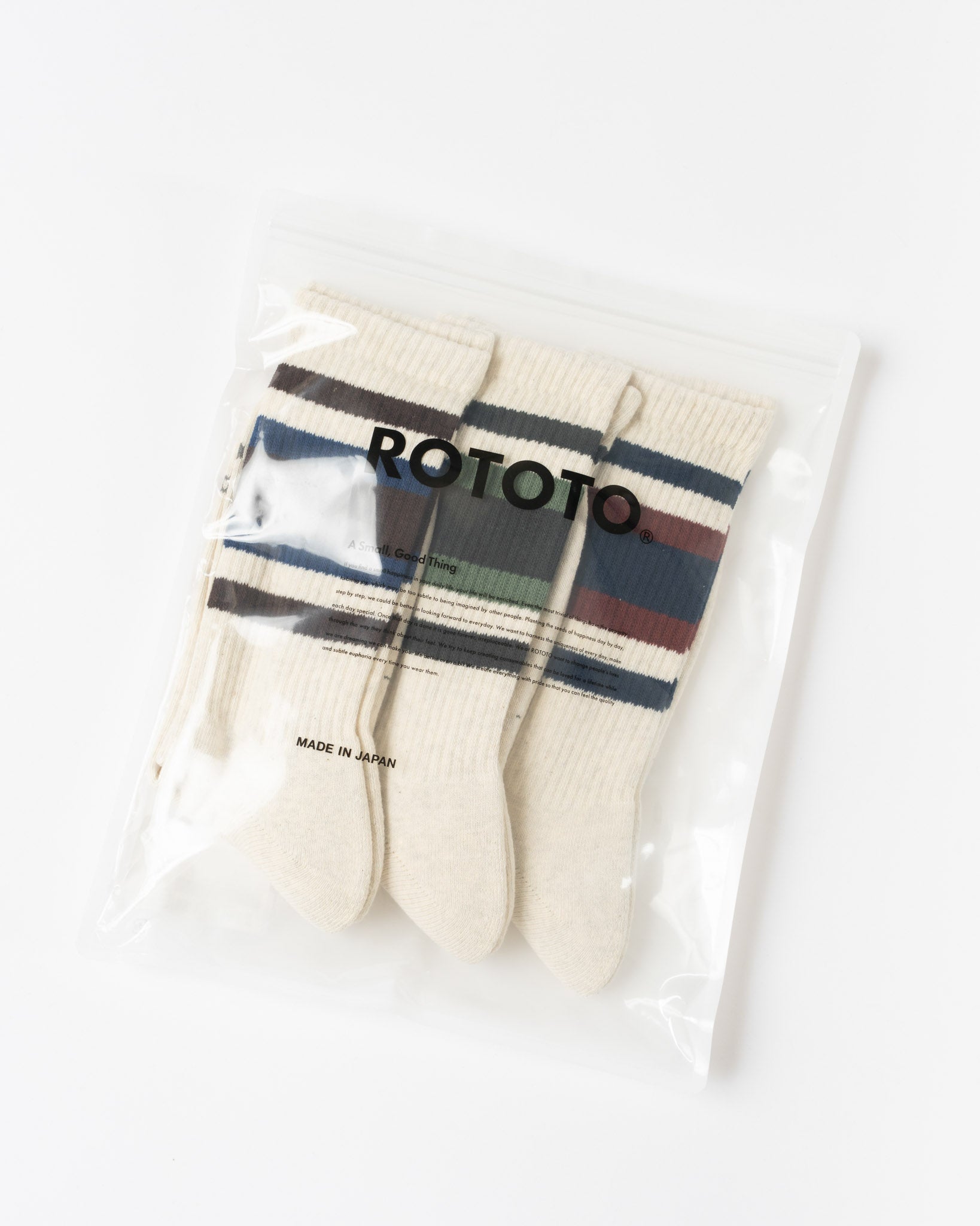 ROTOTO 1622 3-Pack Everyday Athletic Socks Pack B