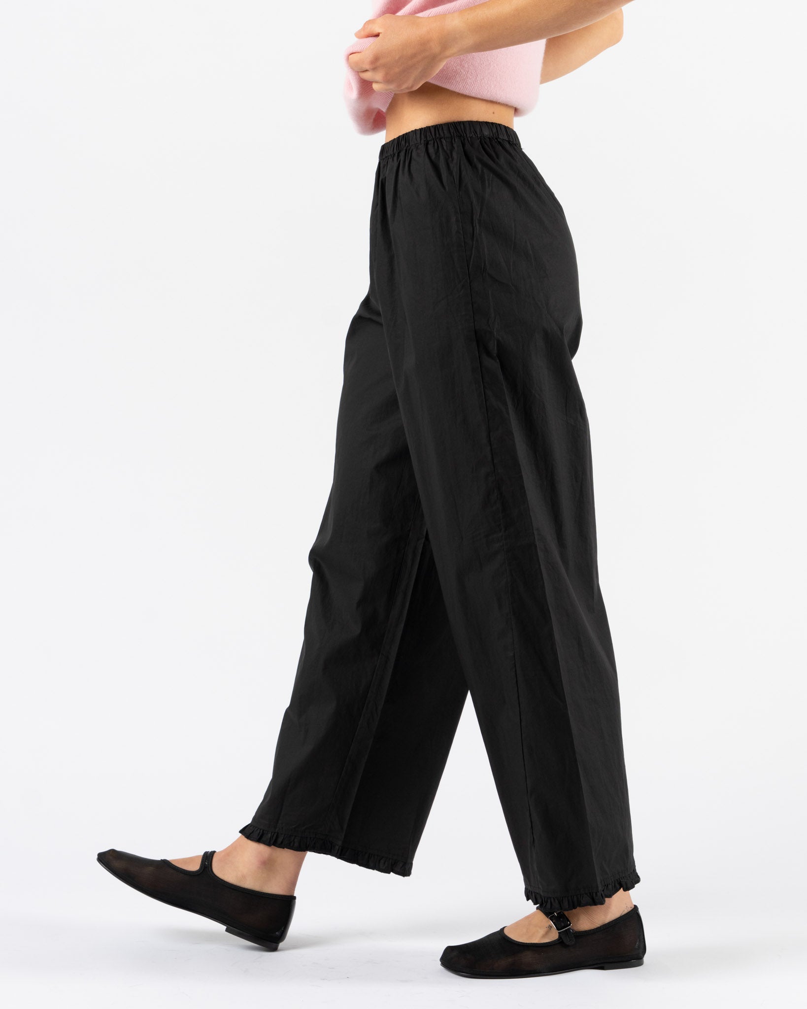 Deiji Studios Flounce Pant in Black