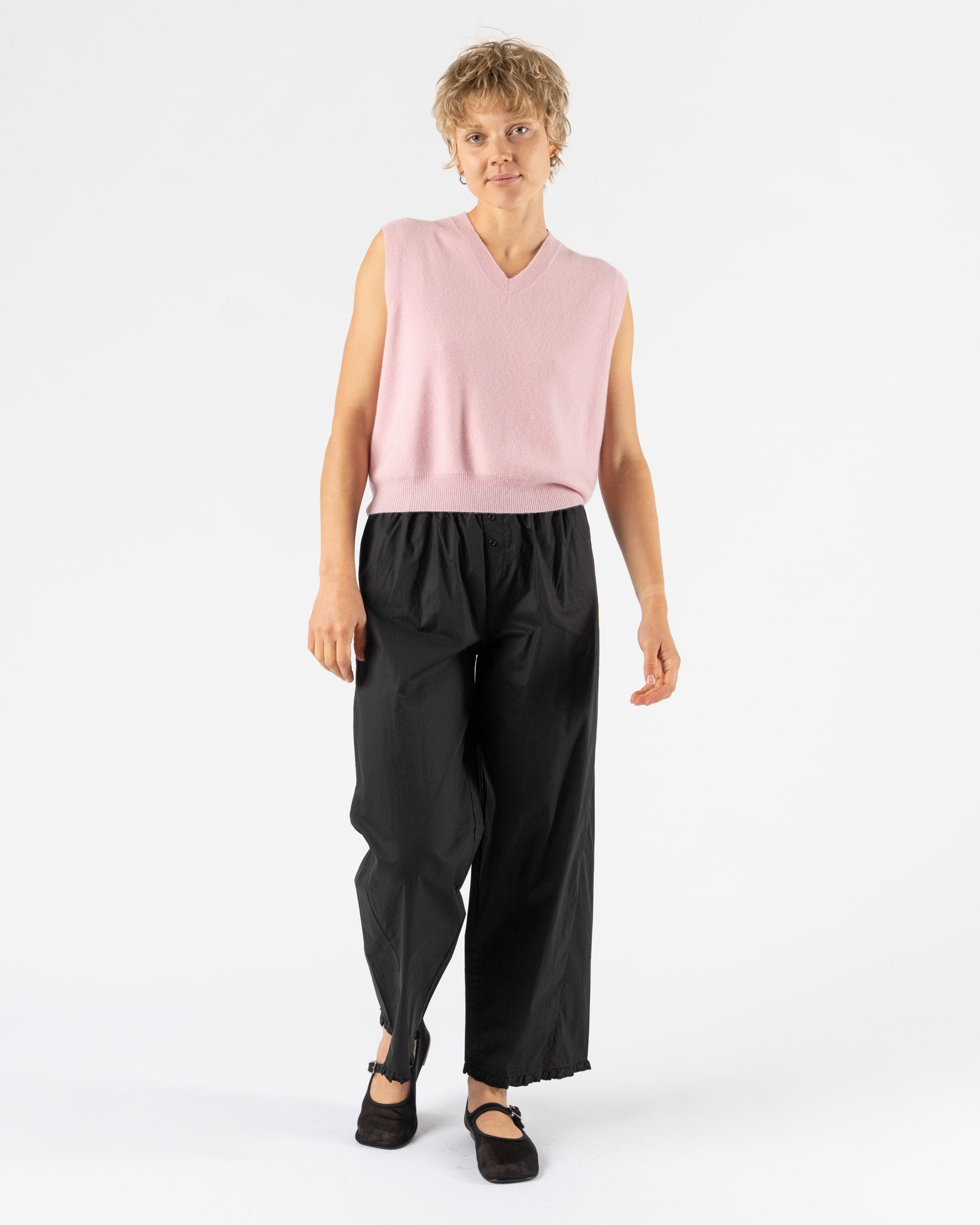 Deiji Studios Flounce Pant in Black