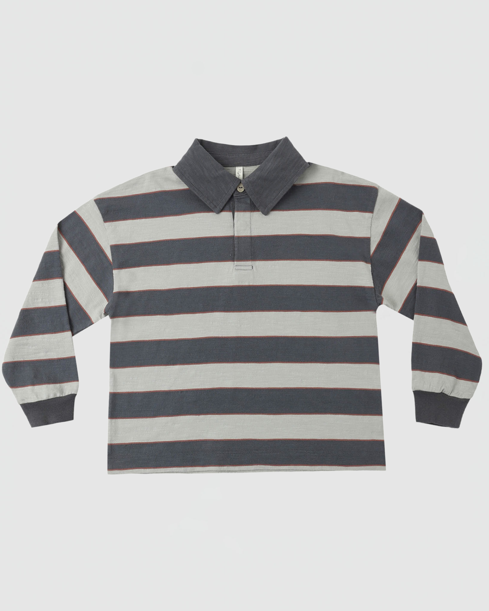 Rylee + Cru Rugby Polo in Sage Stripe