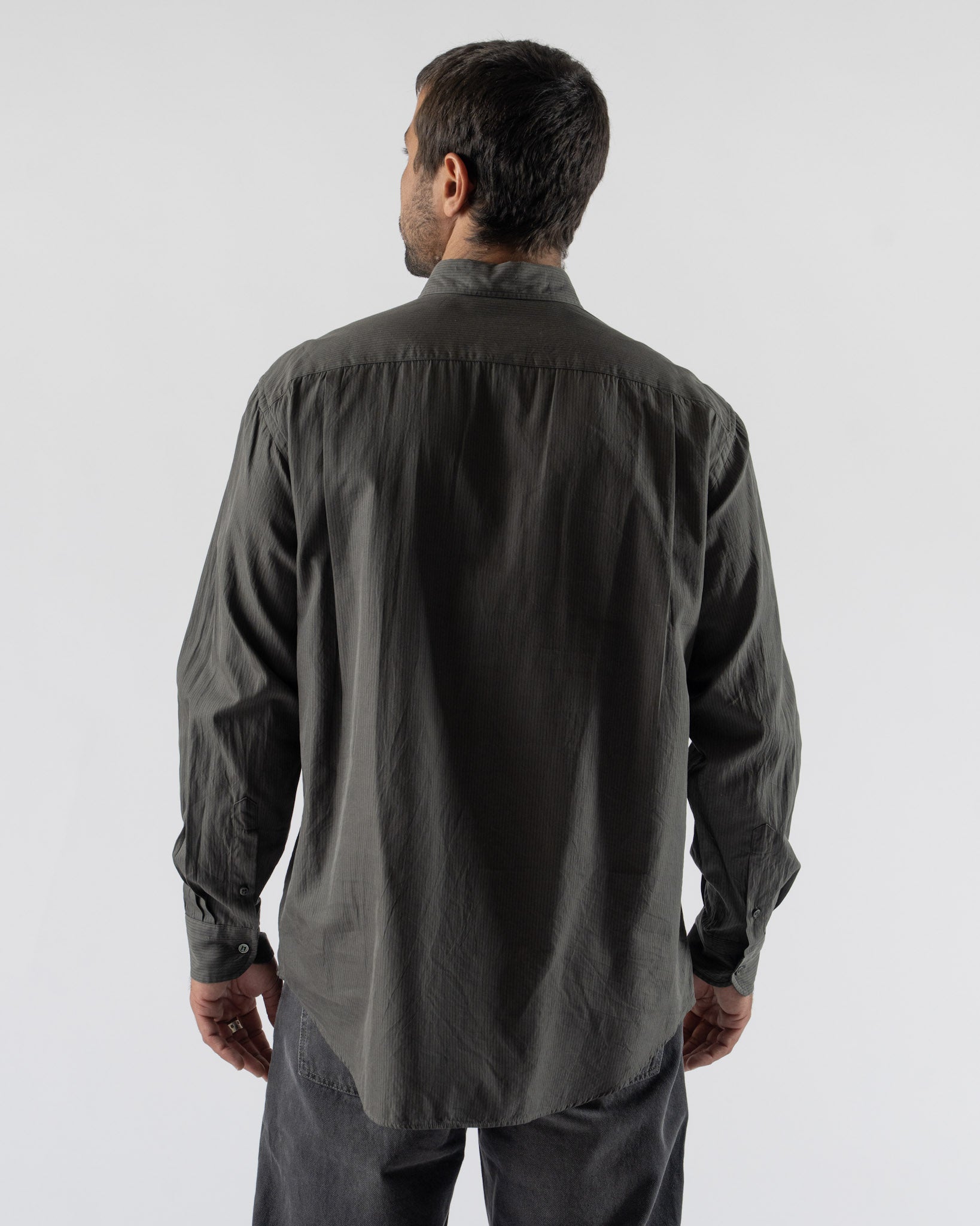 O*u様 KAPTAIN SUNSHINE Regular Collar Shi Kaptain Sunshine Regular Stripe Collar Shirt Curated at Jake and Jones