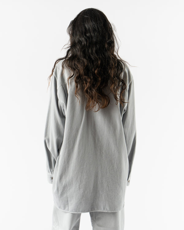 Lemaire Relaxed Shirt in Snowy Blue Grey