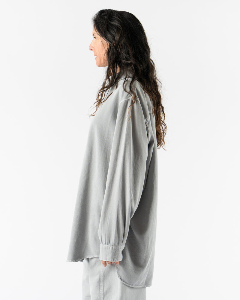 Lemaire Relaxed Shirt in Snowy Blue Grey