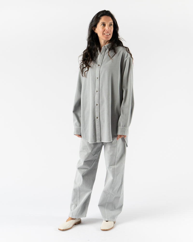 Lemaire Relaxed Shirt in Snowy Blue Grey