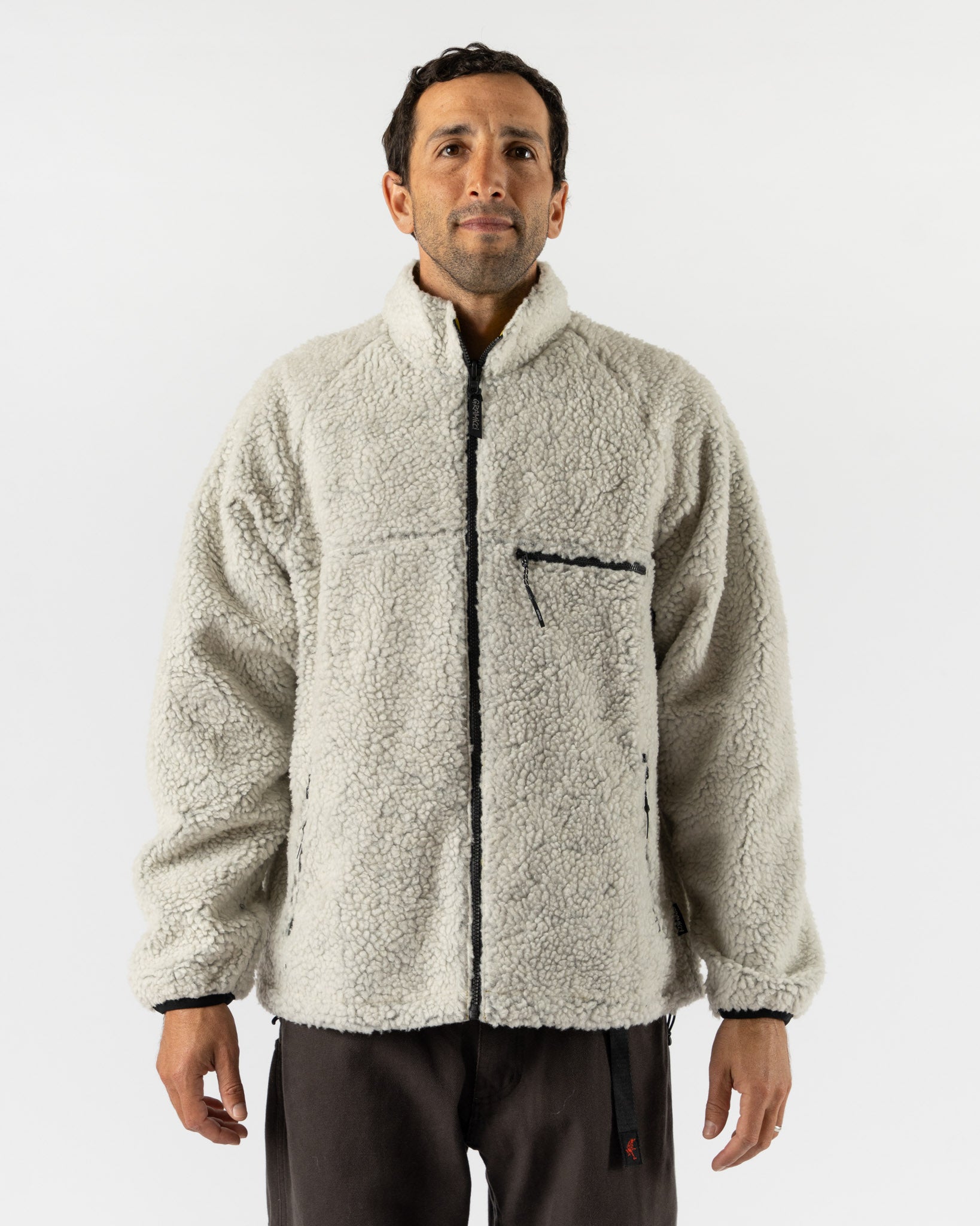 Gramicci Reversible Sherpa Jacket in Natural/Chartreuse