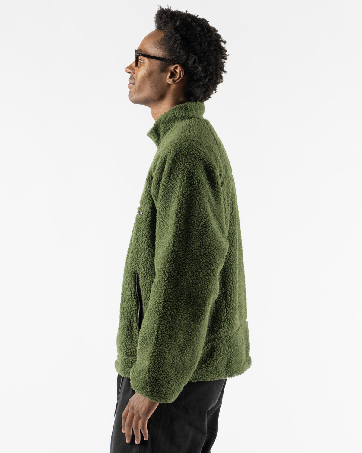 Gramicci Reversible Sherpa Jacket in Olive/Navy Olive/Navy
