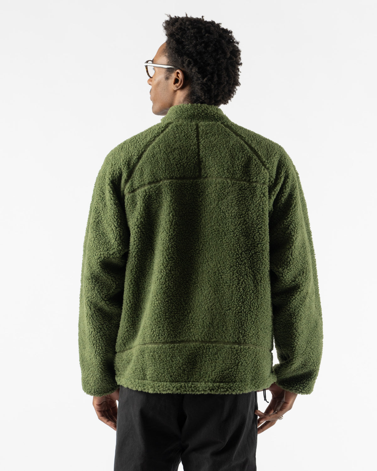 Gramicci Reversible Sherpa Jacket in Olive/Navy Olive/Navy
