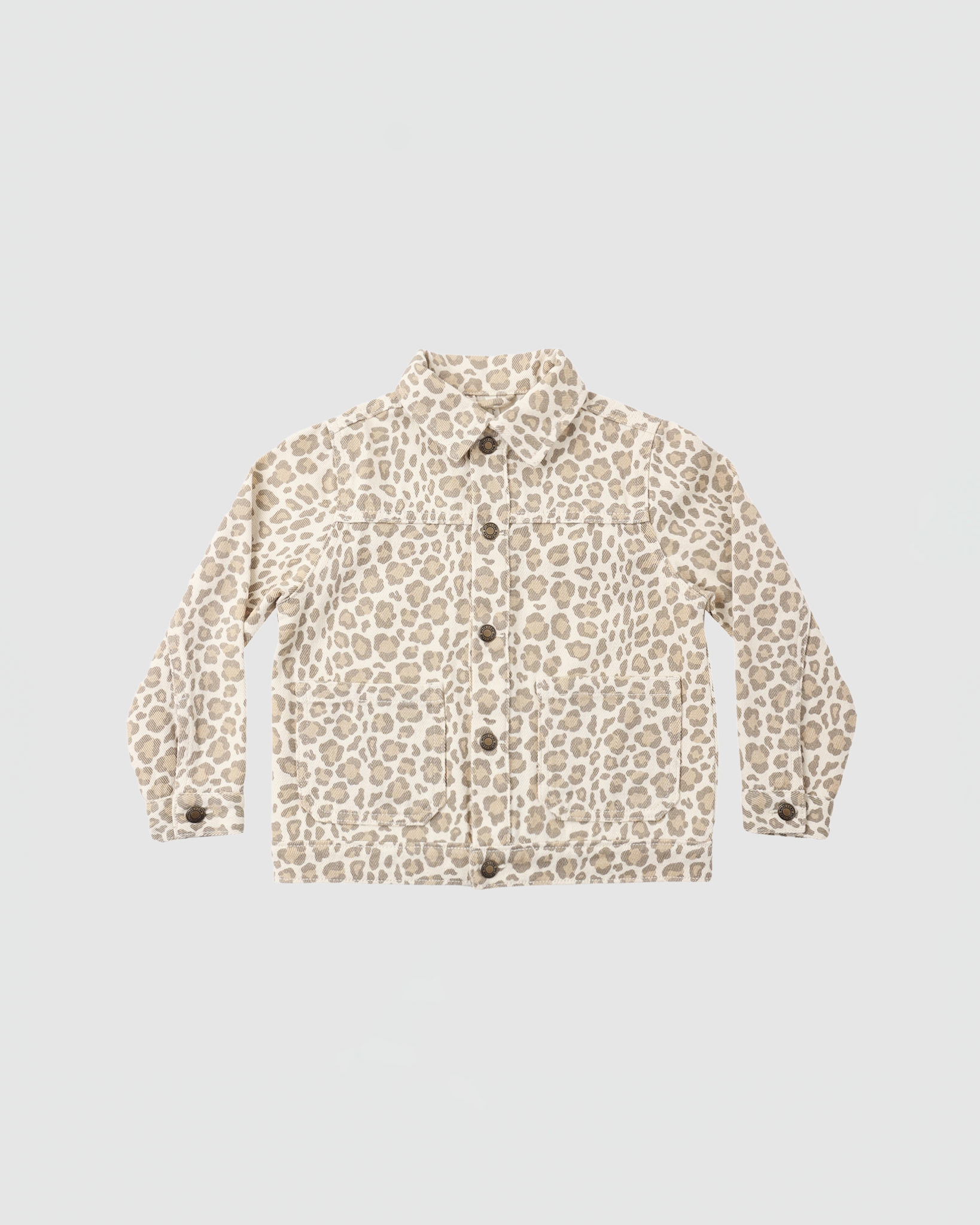 Rylee + Cru Denim Chore Coat Leopard