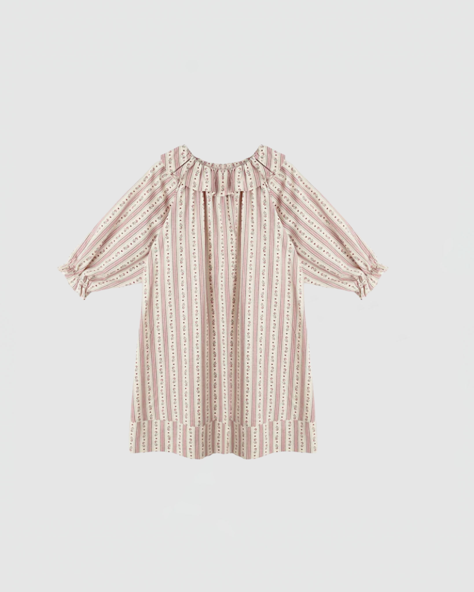 Rylee + Cru Girls Nightgown in Candy Cane Stripe