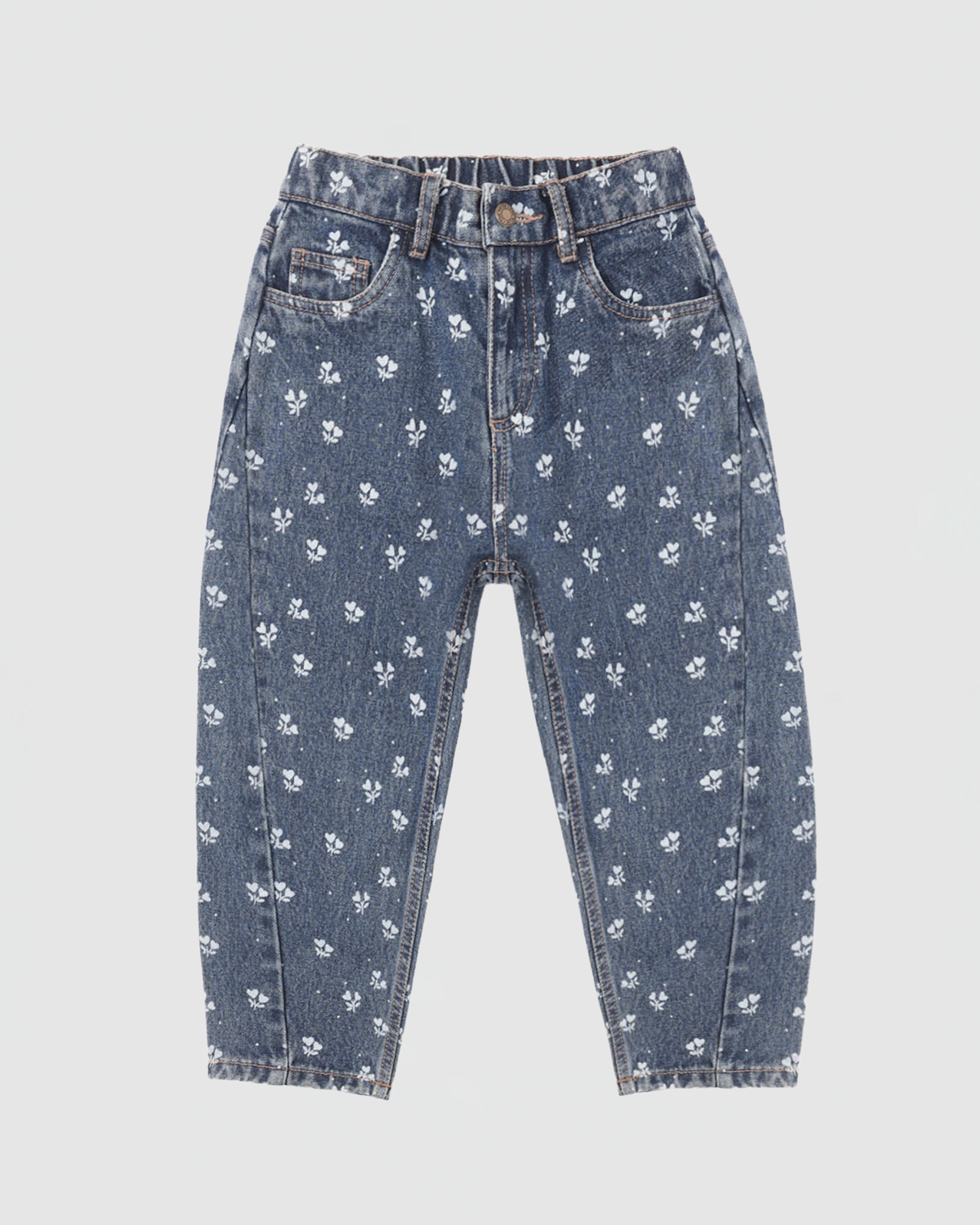 Rylee + Cru Barrel Pant in Heart Ditsy
