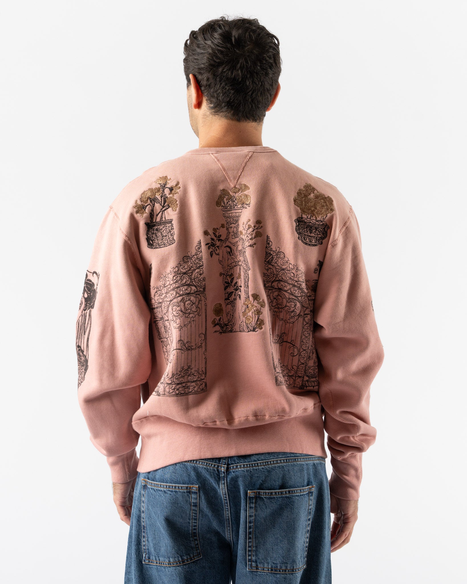 Samuel Zelig Jardin Crewneck in Dusty Rose