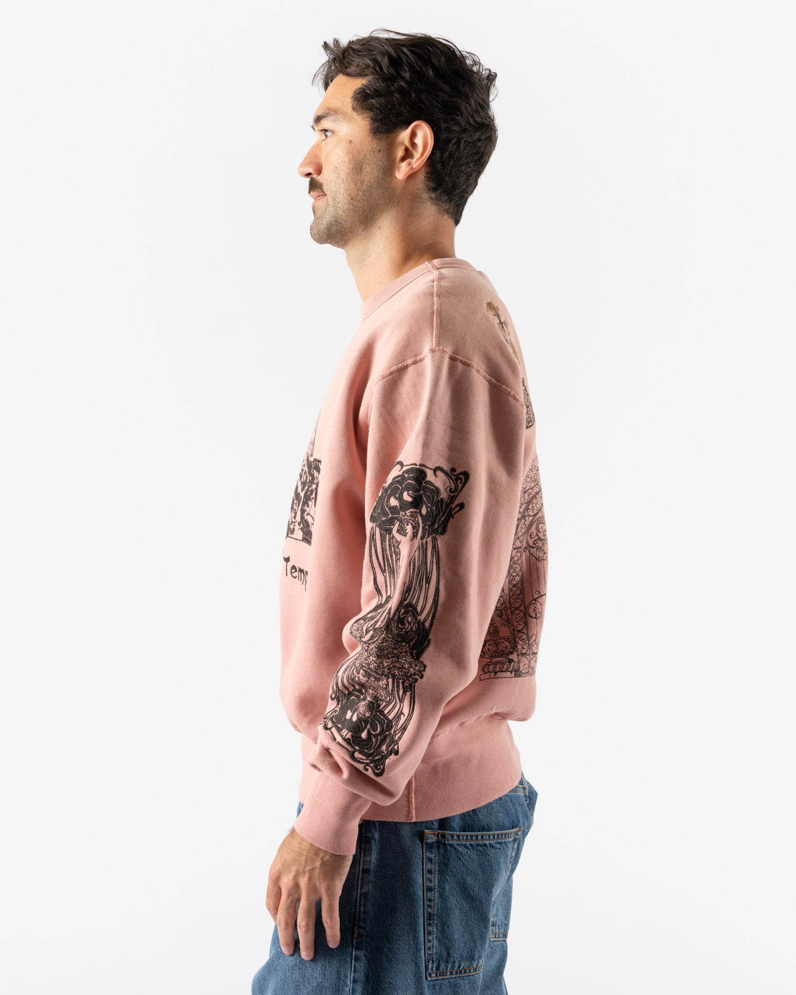 Samuel Zelig Jardin Crewneck in Dusty Rose