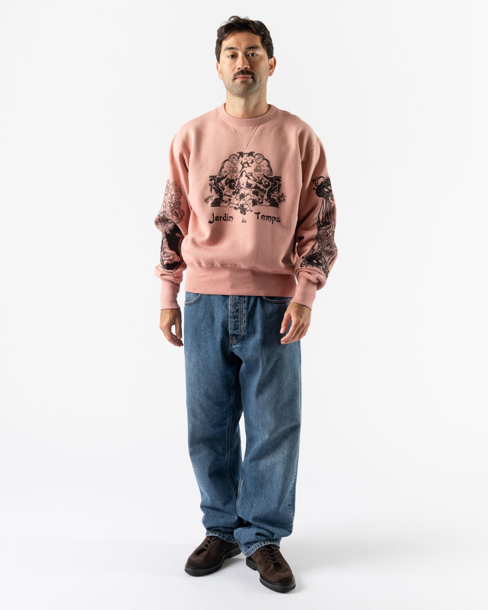 Samuel Zelig Jardin Crewneck in Dusty Rose