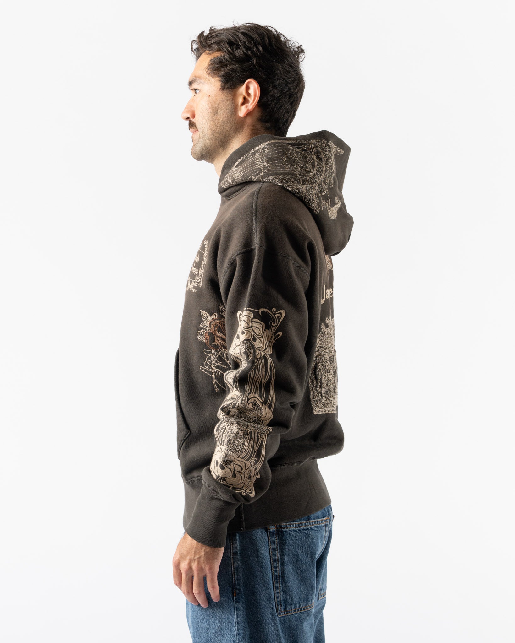 Samuel Zelig Jardin Hoodie in Faded Black