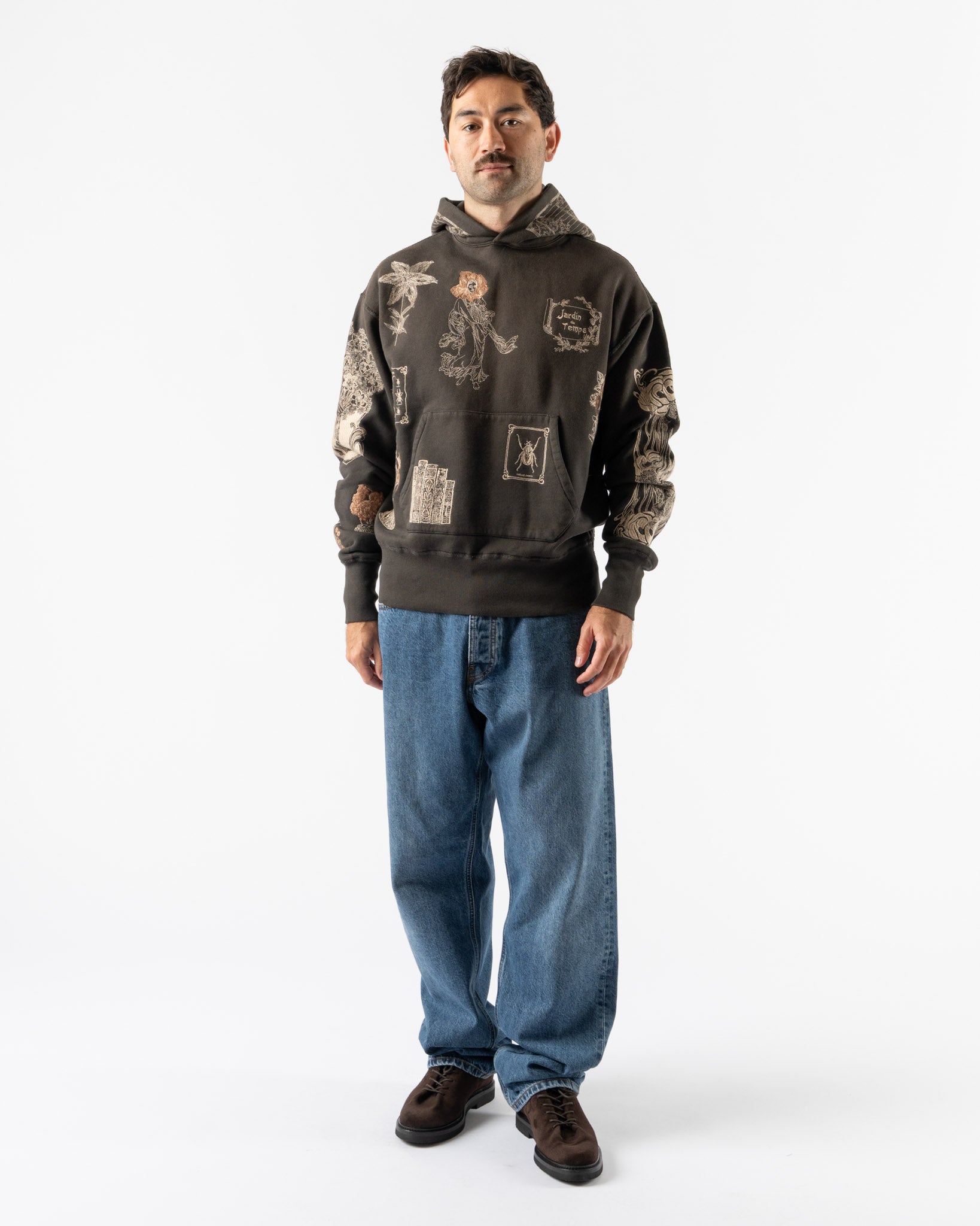 Samuel Zelig Jardin Hoodie in Faded Black