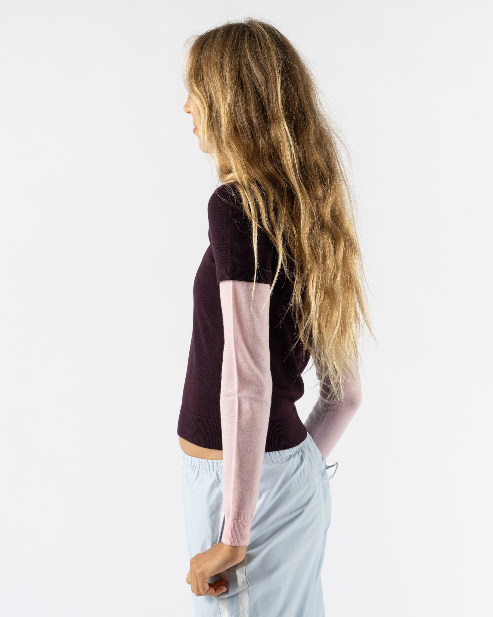 Sandy Liang Lottie Sweater in Burgundy