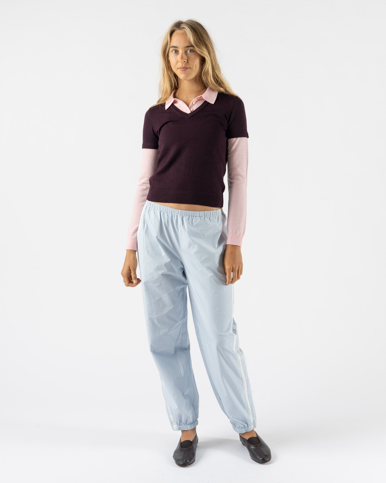 Sandy Liang Lottie Sweater in Burgundy