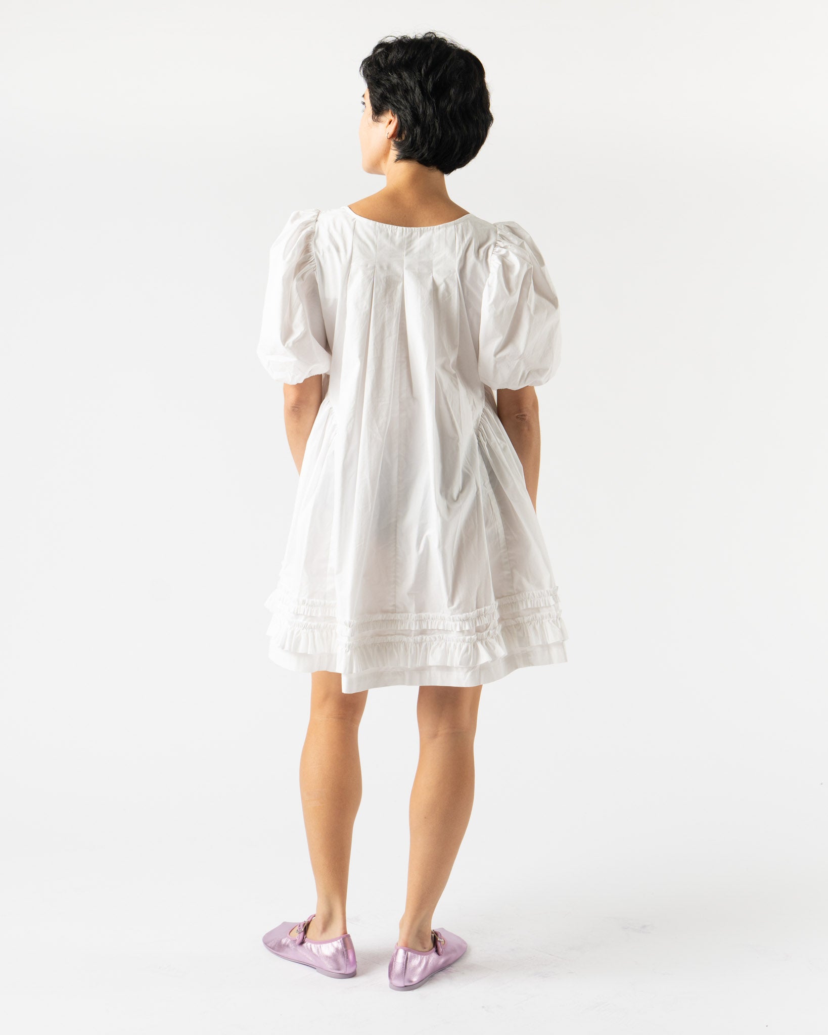 Sandy Liang Kewpie Dress in White