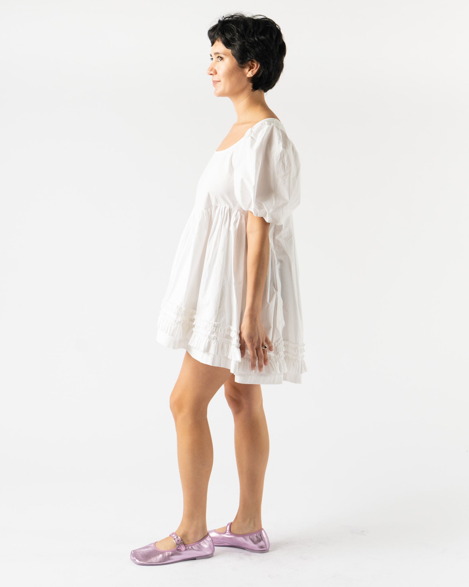 Sandy Liang Kewpie Dress in White